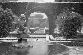 Málaga nevada. Jardines de Puerta Oscura. Febrero de 1954. España-05