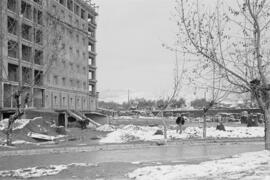 Málaga nevada. En el entorno del Hospital Carlos Haya. Febrero de 1954. España-04