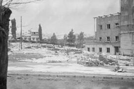 Málaga nevada. Entorno del hospital Carlos Haya. Febrero de 1954