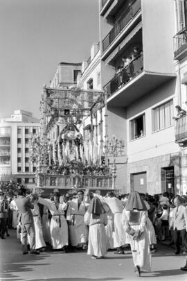Semana Santa de Málaga. María Santísima del Amparo (Pollinica). Domingo de Ramos. Marzo de 1972. ...