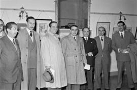 Exposición de pintura de Sánchez Vázquez en el Hotel Miramar. Febrero de 1954. Málaga. España.