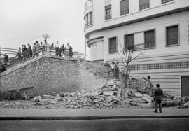 Tribuna de los Pobres en obras. Agosto de 1960. Málaga, España