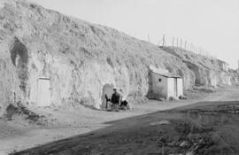 Viviendas cueva. 1954-11, noviembre. Málaga, España.
