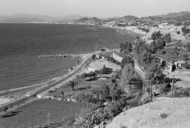 Vista de Málaga. En primer término, El Palo. Noviembre de 1963. España.