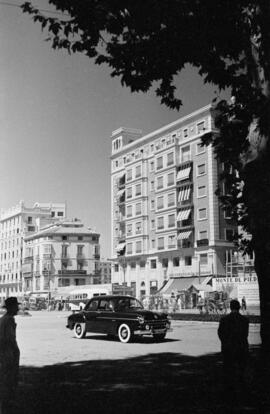 Plaza de la Marina. Agosto de 1954. Málaga, España.