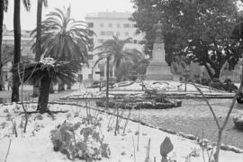Málaga nevada. El Parque. Febrero de 1954. España-08