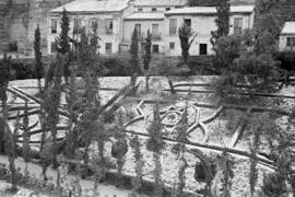 Málaga nevada. Jardines de Puerta Oscura. Febrero de 1954. España-06