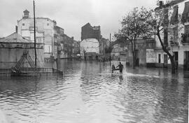 Málaga. Barrio del Perchel. Inundaciones. Diciembre de 1958. Málaga, España.