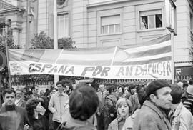 Manifestación por la autonomía de Andalucía. 1977-12-04. Málaga, España. 1.5. Manifestación.