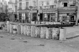 Obras de remodelación en la plaza de la Constitución. Marzo de 1960. Málaga, España