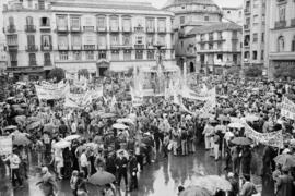 Manifestación de júbilo tras la inclusión de la Universidad de Málaga en el III Plan de Desarroll...