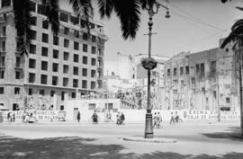 Solar de la Acera de la Marina para la construcción del Palacio de Diputación. Julio de 1954. Mál...