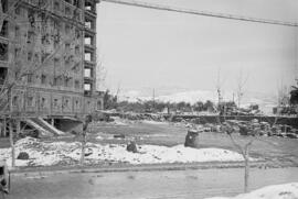 Málaga nevada. En el entorno del Hospital Carlos Haya. Febrero de 1954. España-11