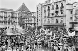 Manifestación de júbilo tras la inclusión de la Universidad de Málaga en el III Plan de Desarroll...