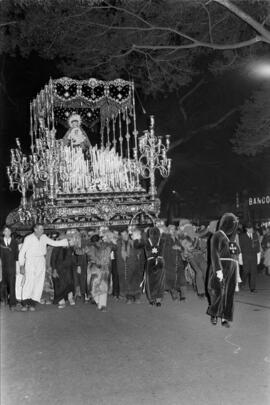 Semana Santa de Málaga. María Santísima de la Estrella. Martes Santo. Marzo de 1972. España.