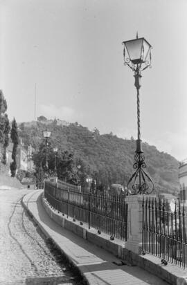 Alcazaba de Málaga. Paseo de Don Juan Temboury. Septiembre de 1963. Málaga, España.