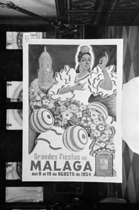 Cartel ganador de la feria de agosto de Málaga. Junio de 1954. España.