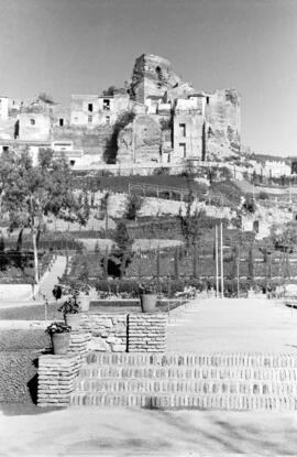 La Alcazaba, vista desde los Jardines de Pedro Luis Alonso. Hacia 1940. Málaga, España. 194X0000_...