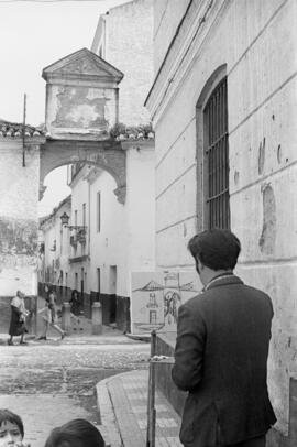 Calle Arco, barrio de El Perchel. 1969, abril. Málaga, España.