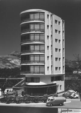 Maqueta del edificio de viviendas calle Cortina del Muelle, número 13. Marzo de 1963. Málaga, Esp...