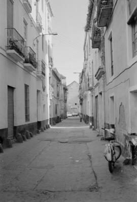 Calle Huerta del Obispo, barrio de El Perchel. 1974, febrero. Málaga, España.