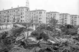 Viviendas derribadas en el Arroyo de El Cuarto tras las inundaciones de 4 de diciembre de 1958. D...