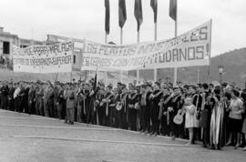 Visita oficial de Franco a Málaga. Plaza de El Ejido. 27 y 28 de abril de 1961. Málaga, España
