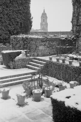 Málaga nevada. La Alcazaba. Febrero de 1954. España-04