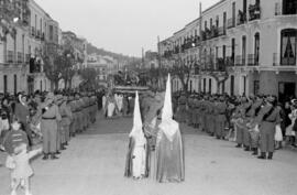 Semana Santa de Málaga. Sagrada Cena Sacramental. Domingo de Ramos. Marzo de 1959. España
