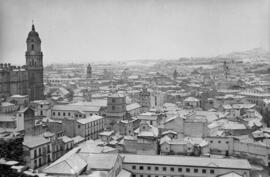 Málaga nevada. Vistas desde la Alcazaba. Febrero de 1954. España-04