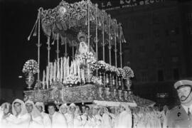 Semana Santa de Málaga. Nuestra Señora de Gracia y Esperanza. Lunes Santo. Marzo de 1972. España.