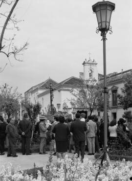Semana Santa de Málaga. Plaza de la Victoria. Iglesia de San Lázaro. España