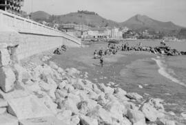Playa de la Malagueta y costa oriental. Merendero Antonio Martín. Febrero de 1964. Málaga, España.