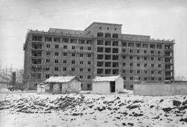 Málaga nevada. En el entorno del Hospital Carlos Haya. Febrero de 1954. España-07