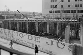 Construcción del Palacio de Justicia. 1954, noviembre. Málaga. España.