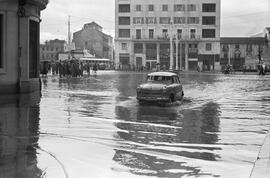Málaga. Calle Larios. Acera de la Marina. Alameda Principal. Inundaciones. Diciembre de 1958. Mál...