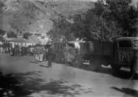 Convoy del Ejército Popular en el Parque de Málaga. 1936. España.