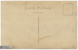 Reverso tarjeta postal. Dividida en dos partes