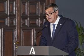 Teodomiro López en su toma de posesión como Rector de la Universidad de Málaga. Palacio de San Te...