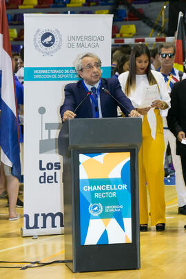 José Ángel Narváez. Ceremonia de inauguración del Campeonato Europeo Universitario de Balonmano. ...