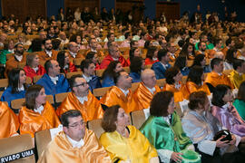 Asistentes a la ceremonia de investidura de nuevos doctores por la Universidad de Málaga. Paranin...