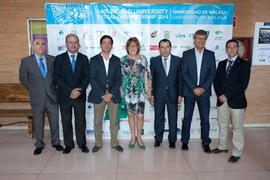 Pedro Montiel, Adelaida de la Calle y otros miembros de la gala del deporte de la Universidad de ...