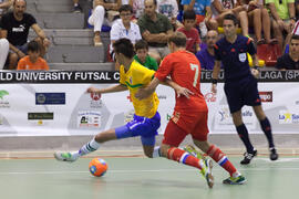Partido Rusia contra Brasil. 14º Campeonato del Mundo Universitario de Fútbol Sala 2014 (FUTSAL)....