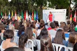 Acto de bienvenida a los alumnos Erasmus de la Universidad de Málaga. Jardín Botánico. Octubre de...