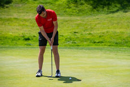 Jugador de la Universidad de Stirling. Campeonato Europeo de Golf Universitario. Antequera. Junio...