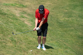 Jugador de la Universidad de Stirling. Campeonato Europeo de Golf Universitario. Antequera. Junio...