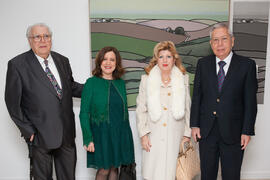 Foto de grupo previa a la inauguración de la exposición "Paisajes Andaluces", de Eugeni...