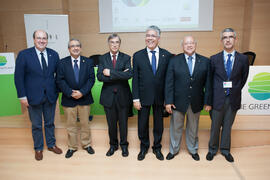 Foto de grupo tras el XVI Encuentro de rectores del Grupo Tordesillas. Edificio The Green Ray. Oc...