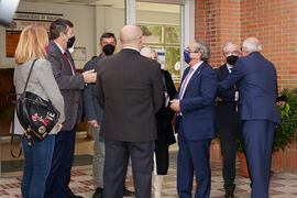 Momentos previos a la visita de la Ministra de Economía Nadia Calviño a la Universidad de Málaga....