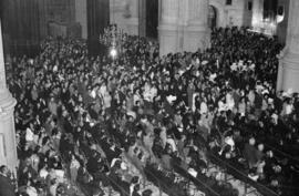 Málaga. Funeral en la catedral con motivo de la muerte del papa Juan XXIII. Junio de 1963